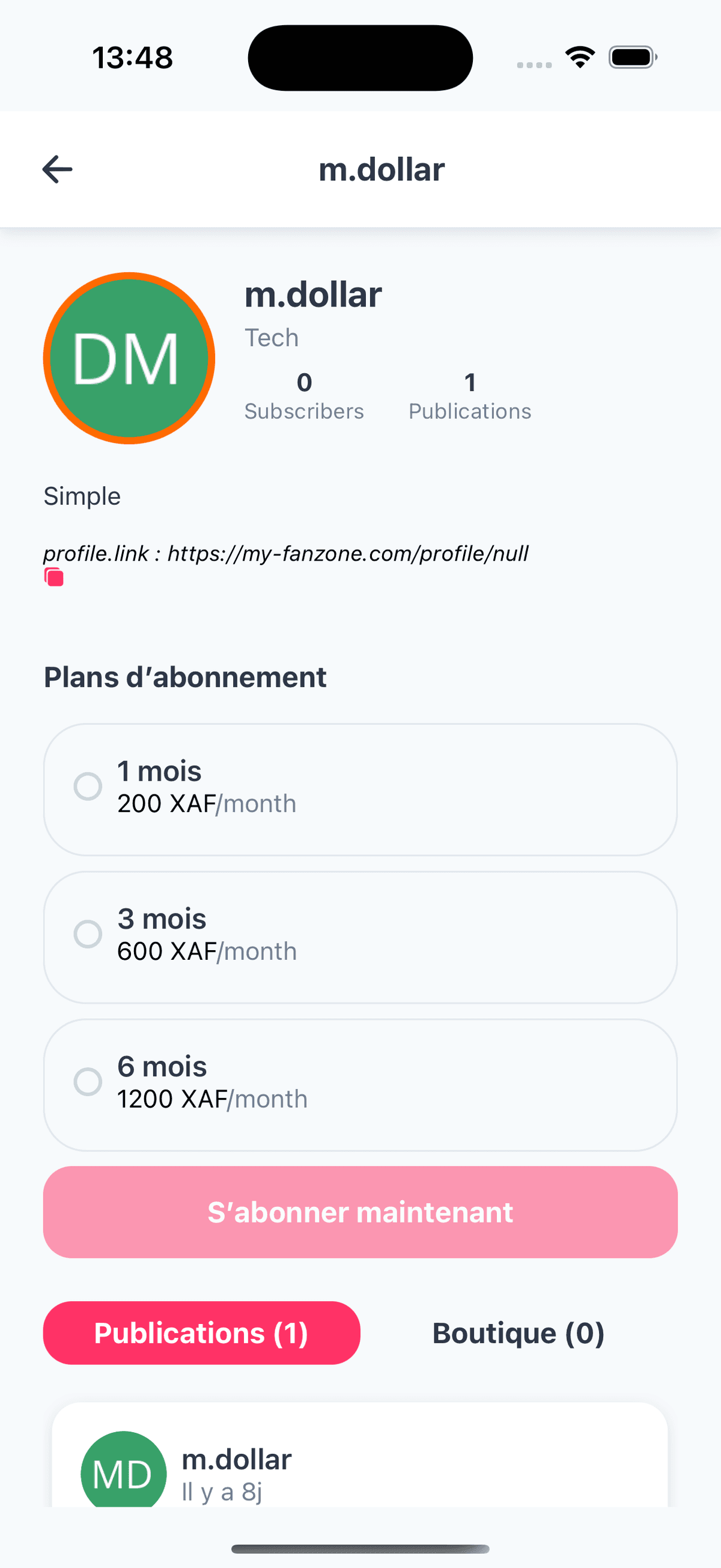 Créer ou s'abonner